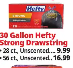 Ocean State Job Lot 30 Gallon Hefty Strong Drawstring offer