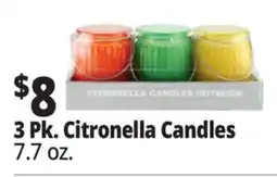 Ocean State Job Lot 3 Pk. Citronella Candles offer