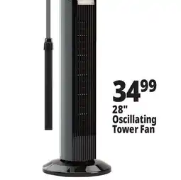 Ocean State Job Lot 28 Oscillating Tower Fan offer
