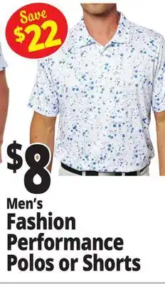 Ocean State Job Lot Men's Fashion Performance Polos or Shorts offer