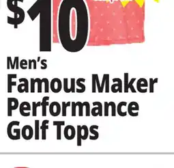 Ocean State Job Lot Men's Famous Maker Performance Golf Tops offer