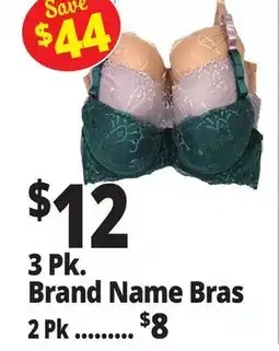 Ocean State Job Lot 3 Pk. Brand Name Bras offer