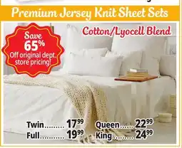 Ocean State Job Lot Classy Comfort 4pc Jersey Knit Sheet Set Queen offer