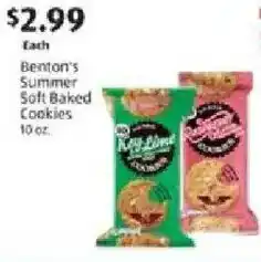 Aldi Benton's summer soft baked cookies offer