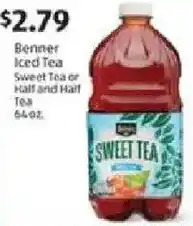 Aldi Benner iced tea sweet tea or half and half tea offer
