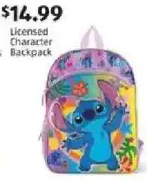 Aldi Licensed character backpack offer