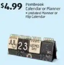 Aldi Pembrook calendar or planner offer