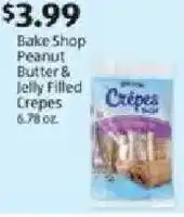 Aldi Bake shop peanut butter & jelly filled crepes offer