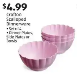 Aldi Crofton scalloped dinnerware offer