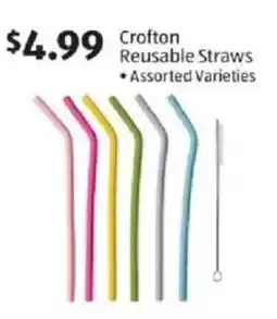 Aldi Crofton reusable straws offer