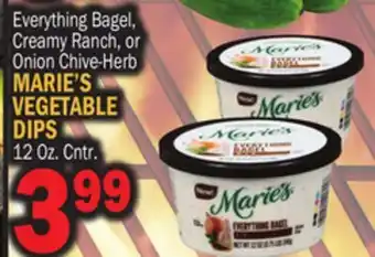 Bravo Supermarkets MARIE'S VEGETABLE DIPS offer