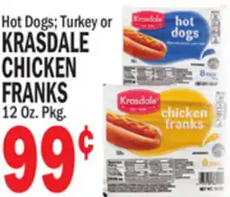 Bravo Supermarkets KRASDALE CHICKEN FRANKS offer