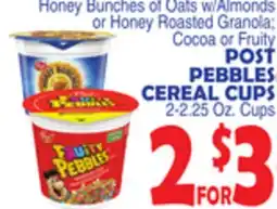 Bravo Supermarkets POST PEBBLES CEREAL CUPS offer
