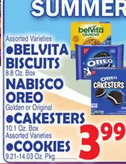 Bravo Supermarkets BELVITA BISCUITS OR NABISCO OREO OR CAKESTERS,COOKIES offer