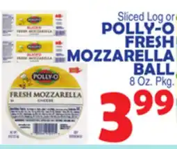 Bravo Supermarkets POLLY-O SLICED LOG OR FRESH MOZZARELLA BALL offer