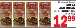 Bravo Supermarkets GREAT AMERICAN BEEF BURGERS offer