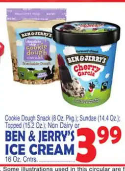 Bravo Supermarkets BEN & JERRY'S ICE CREAM 16 Oz. Cntrs offer