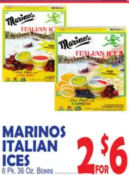 Bravo Supermarkets MARINOS ITALIAN ICES offer