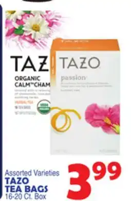 Bravo Supermarkets TAZO TEA BAGS offer