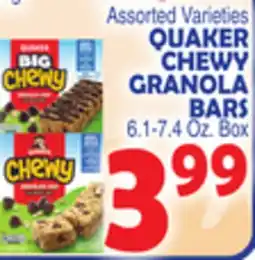 Bravo Supermarkets QUAKER CHEWY GRANOLA BARS offer