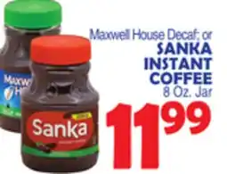 Bravo Supermarkets SANKA INSTANT COFFEE offer