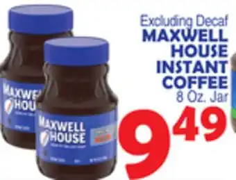 Bravo Supermarkets MAXWELL HOUSE INSTANT COFFEE offer