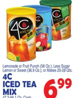 Bravo Supermarkets 4C ICED TEA MIX 47.2-66.1 Oz. Cnstr offer