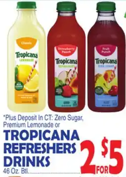 Bravo Supermarkets TROPICANA REFRESHERS DRINKS offer