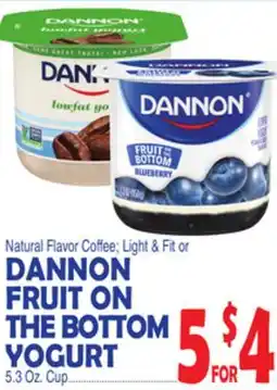 Bravo Supermarkets DANNON FRUIT ON THE BOTTOM YOGURT offer