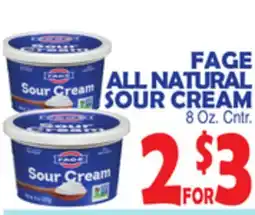 Bravo Supermarkets FAGE ALL NATURAL SOUR CREAM offer