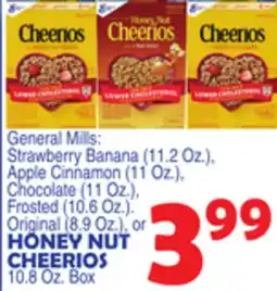 Bravo Supermarkets GENERAL MILLS HONEY NUT CHEERIOS 10.8 Oz. Box offer