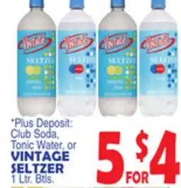 Bravo Supermarkets VINTAGE SELTZER offer