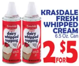 Bravo Supermarkets KRASDALE FRESH WHIPPED CREAM offer