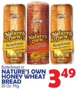 Bravo Supermarkets NATURE'S OWN HONEY WHEAT BREAD offer