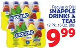Bravo Supermarkets SNAPPLE DRINKS & TEAS offer