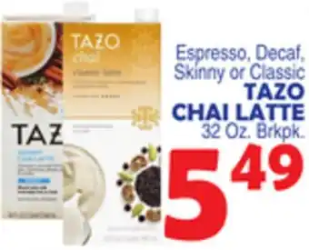 Bravo Supermarkets TAZO CHAI LATTE offer