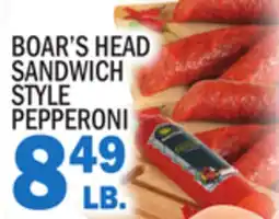 Bravo Supermarkets BOAR'S HEAD SANDWICH STYLE PEPPERONI offer