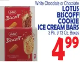 Bravo Supermarkets LOTUS BISCOFF COOKIE ICE CREAM BARS offer
