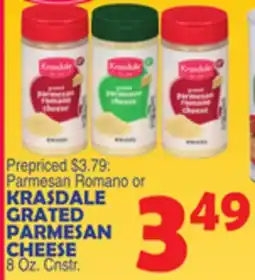 Bravo Supermarkets KRASDALE GRATED PARMESAN CHEESE offer