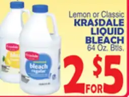 Bravo Supermarkets KRASDALE LIQUID BLEACH offer