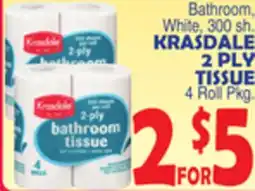 Bravo Supermarkets KRASDALE 2 PLY TISSUE offer