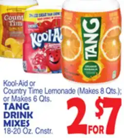 Bravo Supermarkets TANG DRINK MIXES 18-20 Oz. Cnstr offer