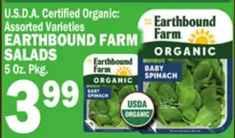 Bravo Supermarkets EARTHBOUND FARM SALADS offer