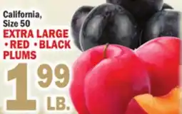 Bravo Supermarkets EXTRA LARGE • RED • BLACK PLUMS offer