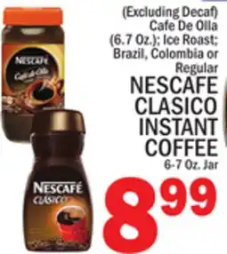 C Town NESCAFE CLASICO INSTANT COFFEE 6-7 Oz. Jar offer