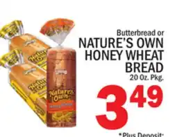 C Town NATURE'S OWN HONEY WHEAT BREAD offer