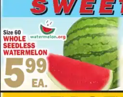 C Town WHOLE SEEDLESS WATERMELON offer