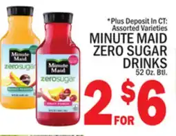 C Town MINUTE MAID ZERO SUGAR DRINKS offer