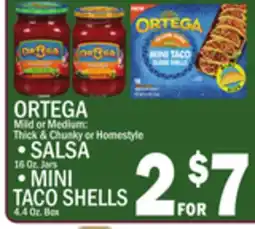 C Town ORTEGA Mild or Medium: Thick & Chunky or Homestyle SALSA offer