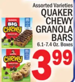 C Town QUAKER CHEWY GRANOLA BARS offer